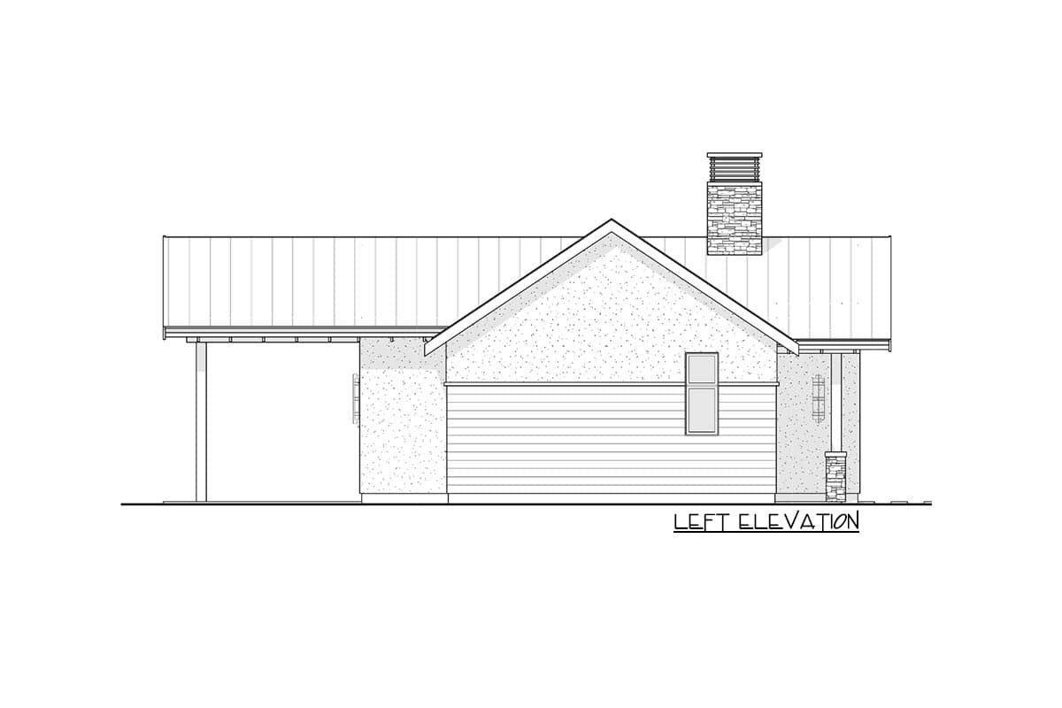 Plan 270062AF: 2-Bed Contemporary Cottage with Open Patio - 967 Sq Ft - Image #5 - Contemporary, Cottage, Mid Century Modern, Modern, Northwest