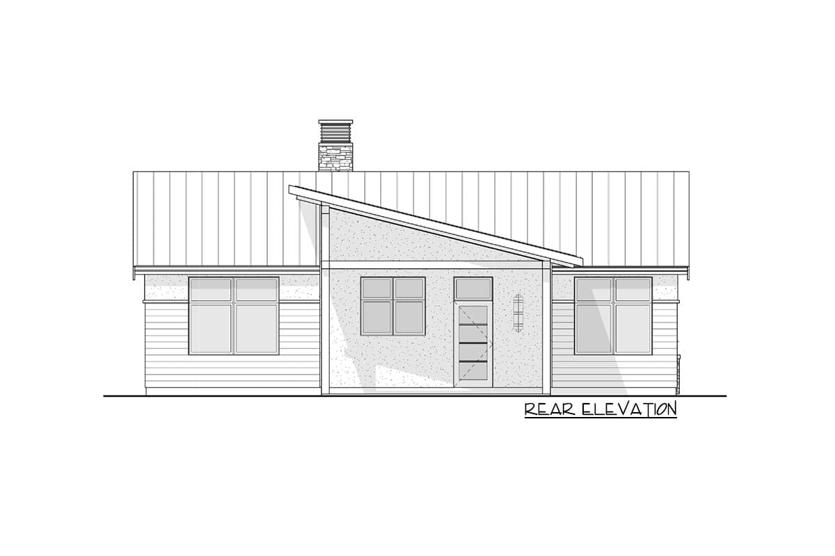 Plan 270062AF: 2-Bed Contemporary Cottage with Open Patio - 967 Sq Ft - Image #6 - Contemporary, Cottage, Mid Century Modern, Modern, Northwest