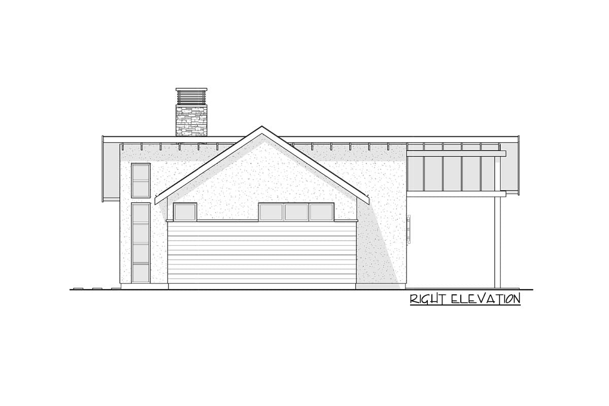 Plan 270062AF: 2-Bed Contemporary Cottage with Open Patio - 967 Sq Ft - Image #8 - Contemporary, Cottage, Mid Century Modern, Modern, Northwest