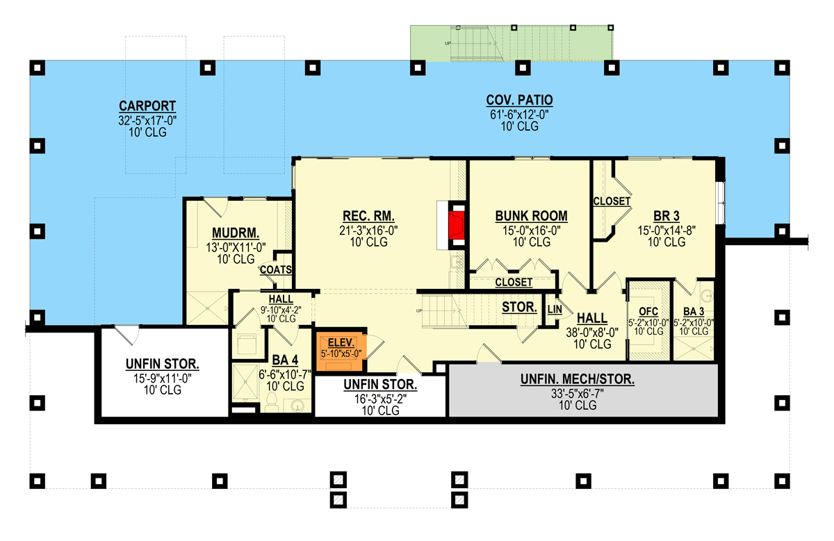 Plan 871024JEN: Mountain Home Plan with Finished Basement and Wraparound Porch - Floor Plan - Lower Level Walkout - Cottage, Country, Mountain, Northwest