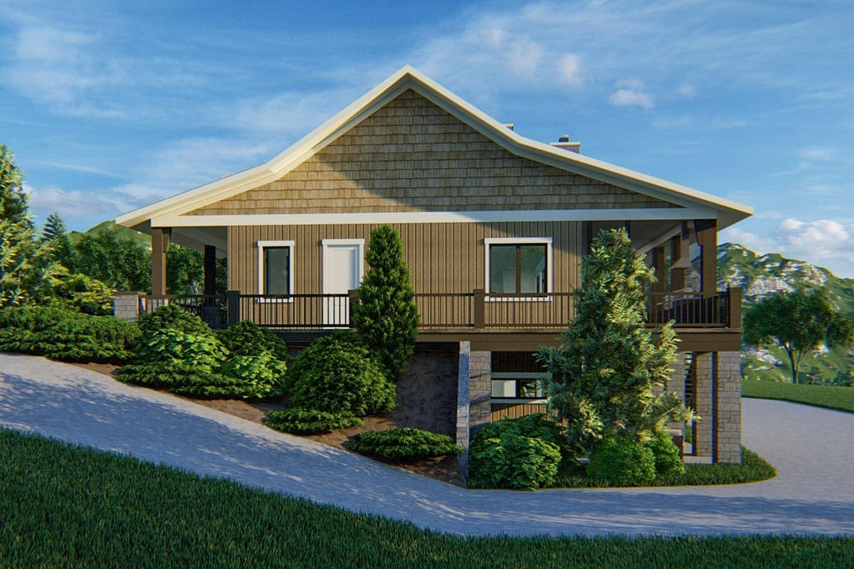 Plan 871024JEN: Mountain Home Plan with Finished Basement and Wraparound Porch - Image #7 - Cottage, Country, Mountain, Northwest