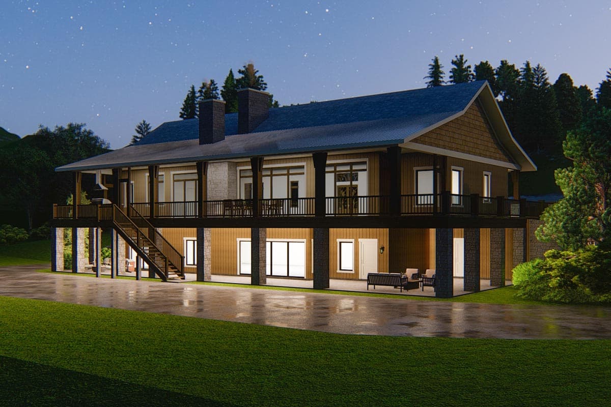 Plan 871024JEN: Mountain Home Plan with Finished Basement and Wraparound Porch - Image #10 - Cottage, Country, Mountain, Northwest