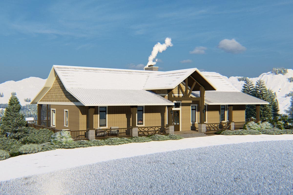 Plan 871024JEN: Mountain Home Plan with Finished Basement and Wraparound Porch - Image #12 - Cottage, Country, Mountain, Northwest