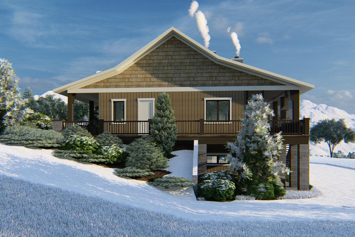 Plan 871024JEN: Mountain Home Plan with Finished Basement and Wraparound Porch - Image #17 - Cottage, Country, Mountain, Northwest