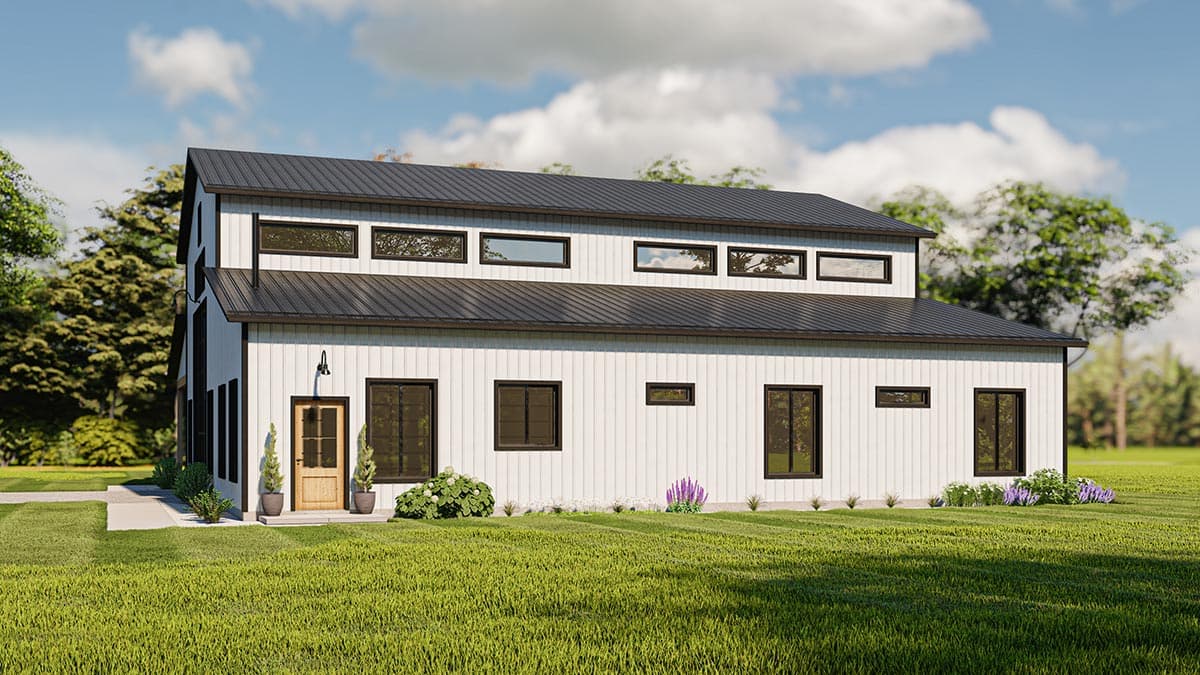 Plan 400011FTY: RV-Friendly Barndo-style House Plan with Carport and Home Office - 1230 Sq Ft - Image #8 - Barndominium, Country, Farmhouse, Modern Farmhouse, Southern