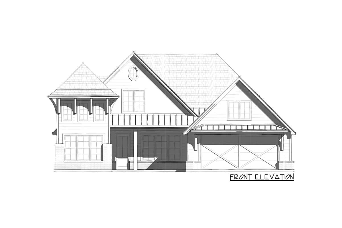 Plan 818025JSS: Split-bed Country Craftsman with Vaulted Family Room - Image #5 - Country, Craftsman, New American, Northwest