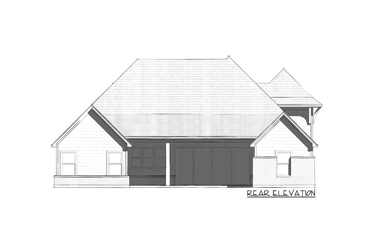 Plan 818025JSS: Split-bed Country Craftsman with Vaulted Family Room - Image #7 - Country, Craftsman, New American, Northwest