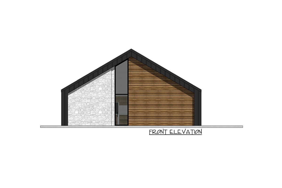 Plan 420054WNT: 1048 Square Foot Modern Cabin with 2 Bedrooms Each with Outdoor Access - Image #9 - Cabin, Contemporary, Mountain, Ranch, Rustic, Scandinavian, Vacation