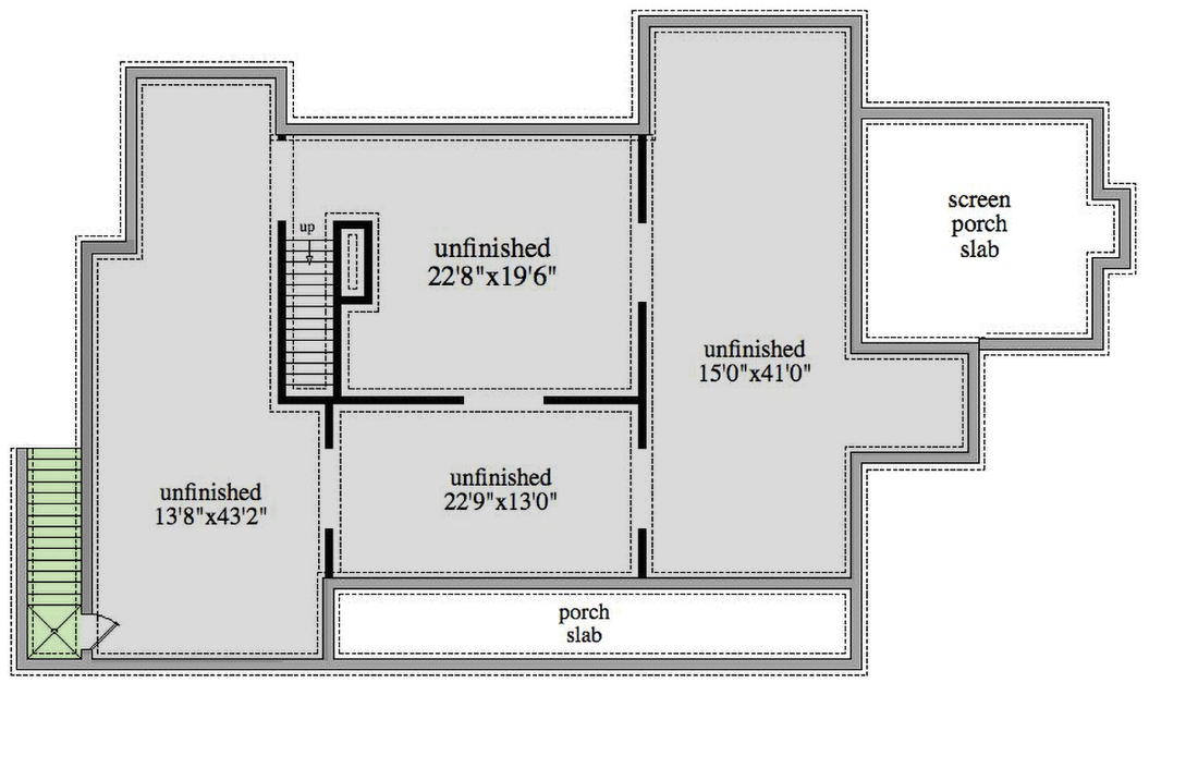 Plan 29896RL: Rustic Country Home Plan with 2-Story Great Room - Floor Plan - Unfinished Basement  - Country, Craftsman, Ranch, Rustic