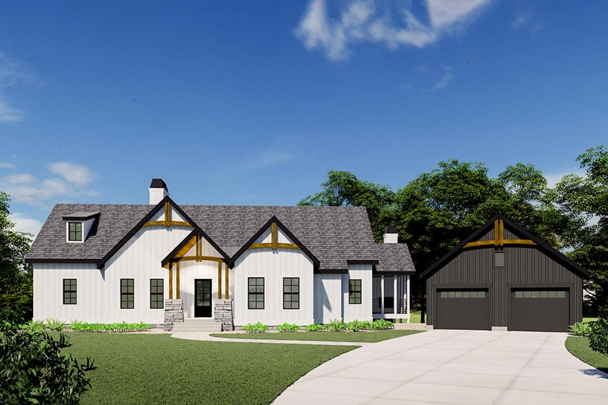 Plan 29897LDG: Country Farmhouse Ranch Home Plan with Walkout Basement ...