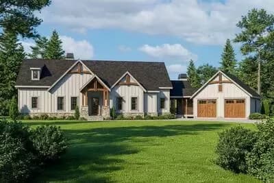 Cost-to-Build Report for Plan 29897LDG: Country Farmhouse Ranch Home ...