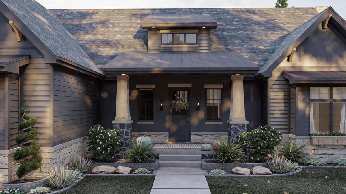 Plan 623135DJ: 2435 Square Foot 2-Bed Craftsman Home Plan with Vaulted Great and Dining Rooms - Image #9 - Cottage, Country, Craftsman, New American, Ranch, Traditional