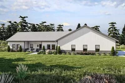 1458 Square Foot Barndo-style Home Plan with 1902 Square Foot Garage