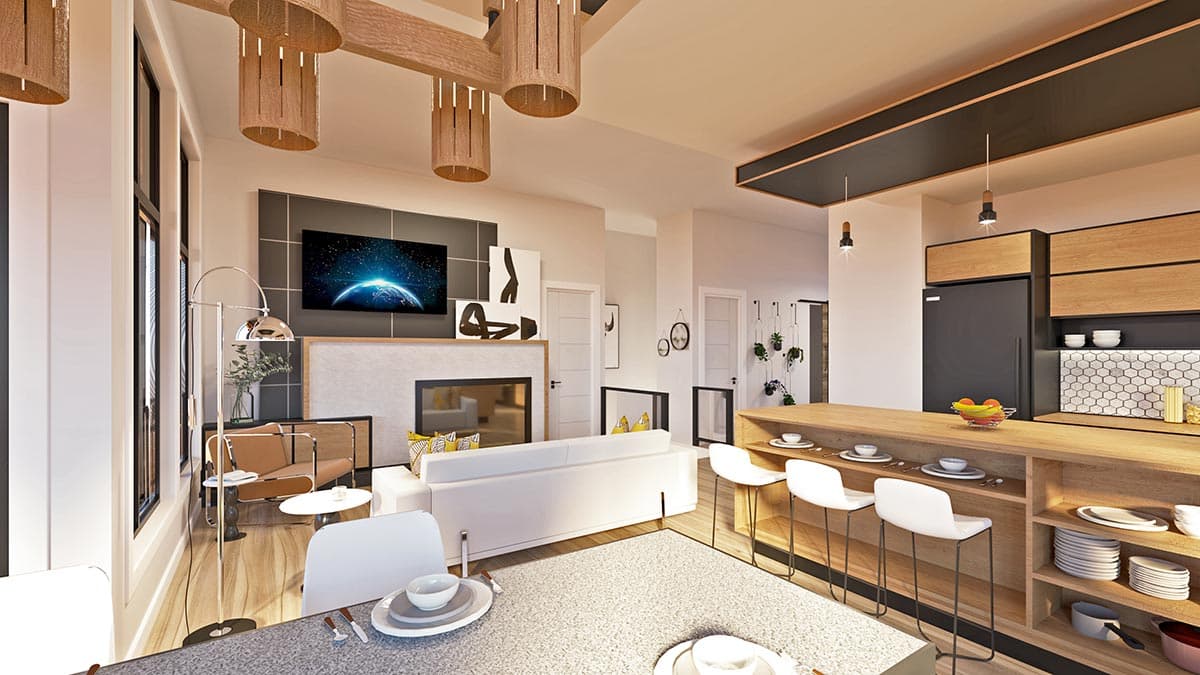 Plan 81713AB: Modern Cliffside Home Plan with In-law Suite and Stacked Rear Decks - Image #5 - Contemporary, Mid Century Modern, Modern, Northwest