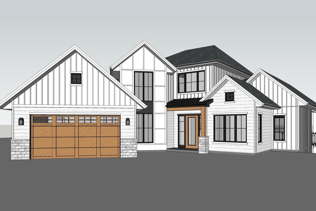 Plan 81718AB: New American Farmhouse Plan Under 2700 Square Feet with Walkout Basement - Image #5 - Contemporary, Country, Modern Farmhouse, New American, Transitional