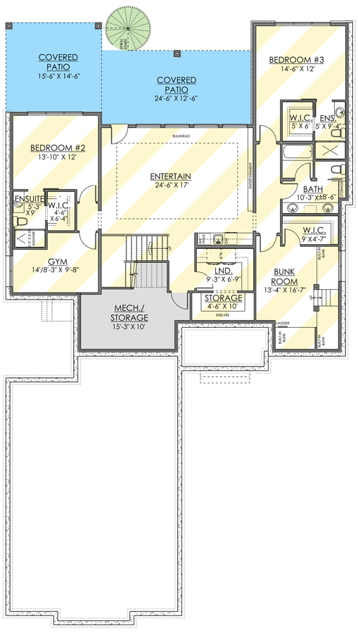 Plan 81719AB: Waterfront Farmhouse Plan with Walkout Basement and Dog Run - 2209 Sq Ft - Floor Plan - Optional Lower Level Layout - Country, Modern Farmhouse, Mountain, New American, Ranch
