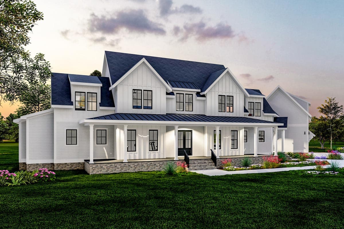 Plan 500083VV: Exclusive Modern Farmhouse Plan with Home Office above Garage - Image #8 - Country, Farmhouse, Modern Farmhouse, New American, Traditional