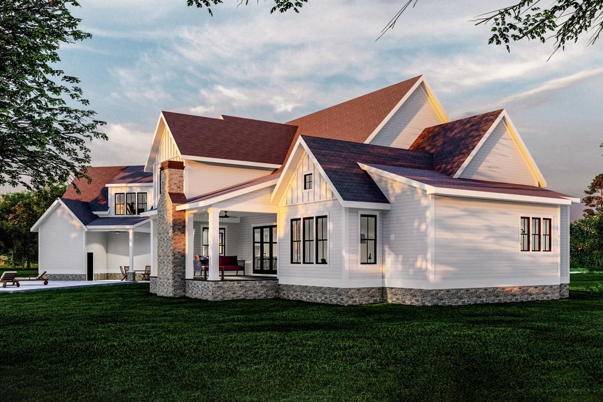 Plan 500083VV: Exclusive Modern Farmhouse Plan with Home Office above Garage - Image #9 - Country, Farmhouse, Modern Farmhouse, New American, Traditional