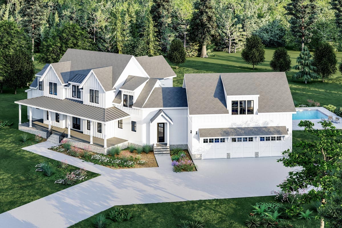 Plan 500083VV: Exclusive Modern Farmhouse Plan with Home Office above Garage - Image #10 - Country, Farmhouse, Modern Farmhouse, New American, Traditional