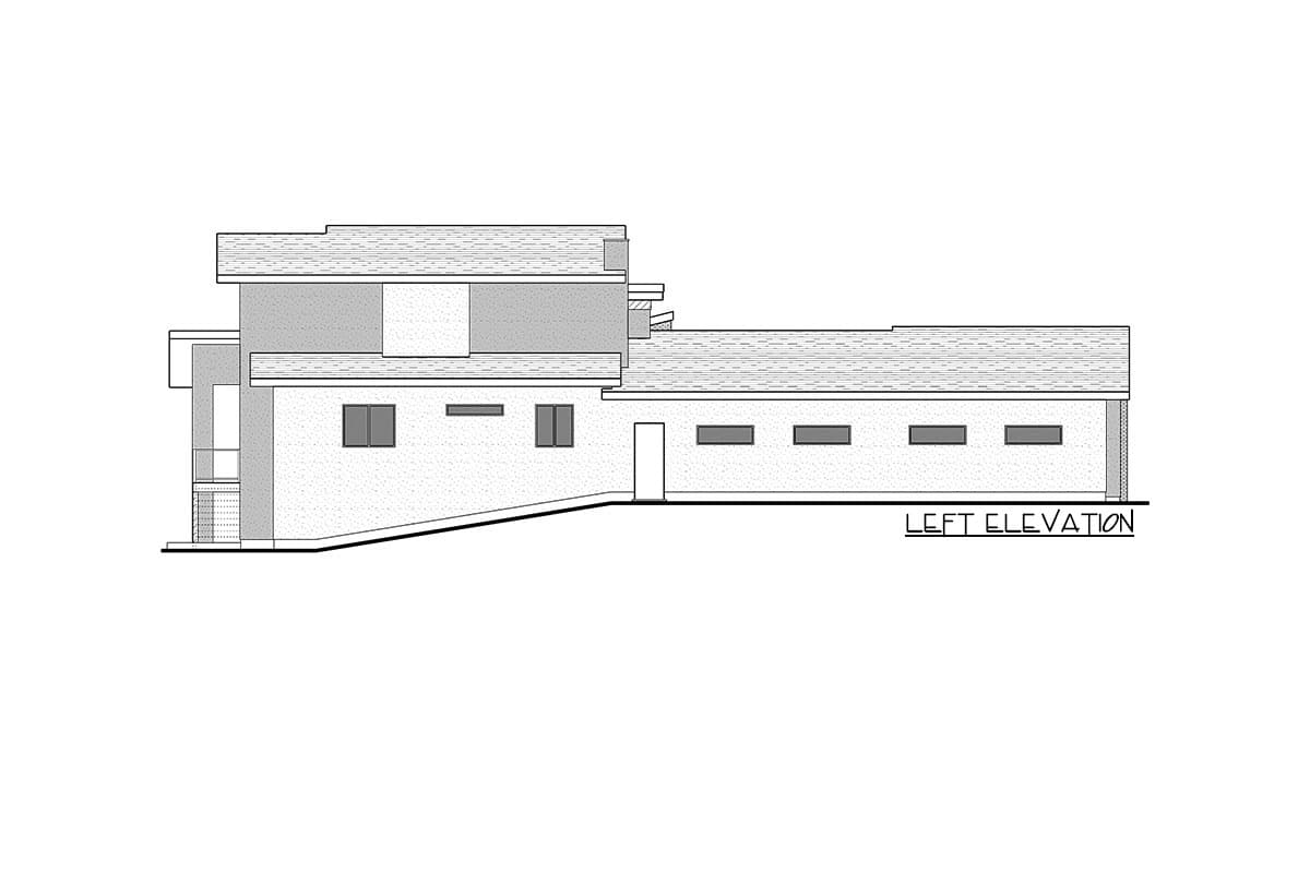 Plan 81720AB: 3-Level Modern Home Plan with Lower Level Recording Studio - Image #4 - Contemporary, Modern, Northwest, Transitional