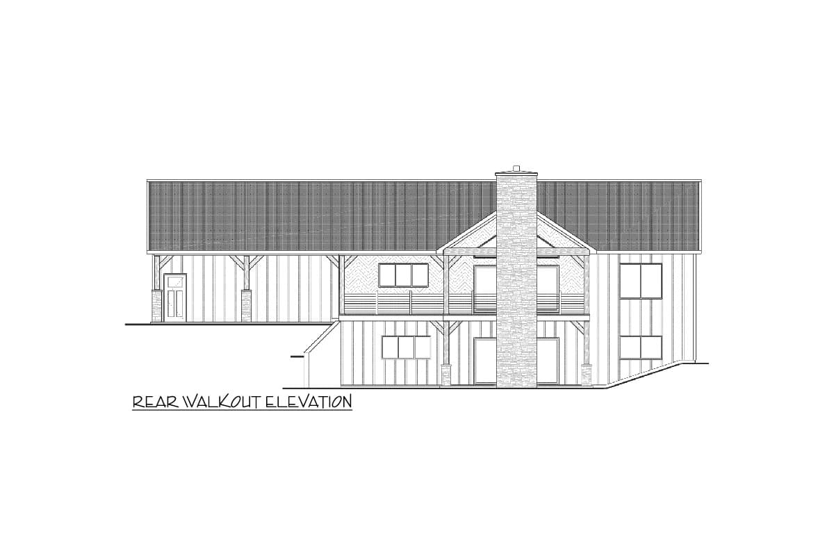 Plan 135183GRA: One-Story Craftsman Barndo-Style House Plan with RV-Friendly Garage - Image #6 - Barndominium, Country, Craftsman, Mountain, Ranch, Rustic