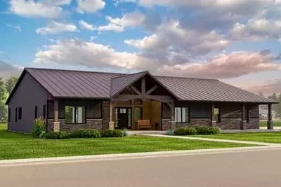 One-Story Craftsman Barndo-Style House Plan with RV-Friendly Garage