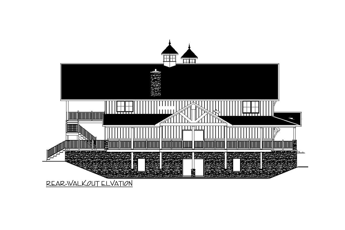Plan 135184GRA: Barndo-Style House Plan with Massive 4-Car Garage with 2 Lofts - 4601 Sq Ft - Image #7 - Barndominium, Country, Rustic, Traditional