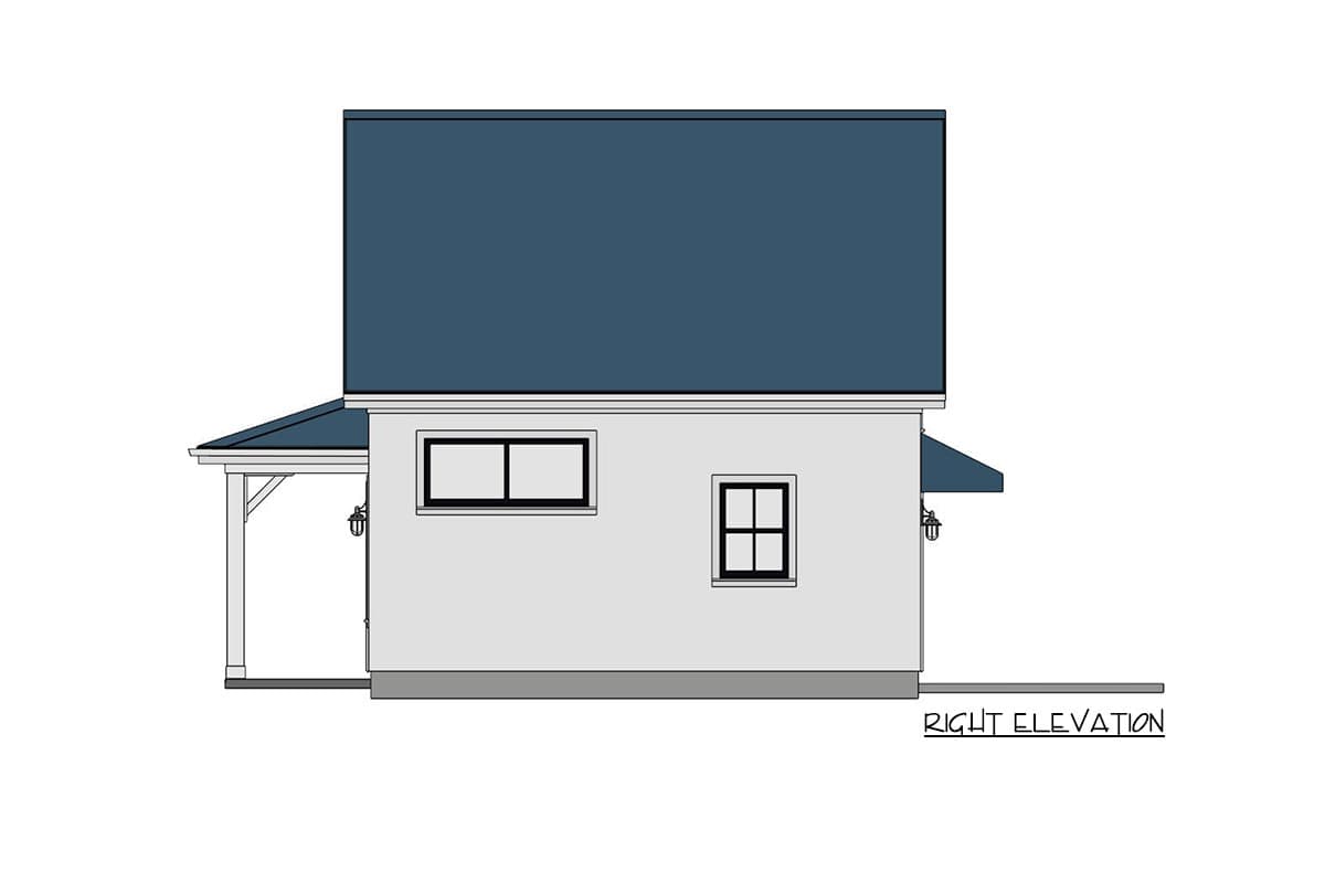 Plan 430821SNG: 650 Square Foot Cottage with Upstairs Loft - Image #19 - Cabin, Cottage, Country, Farmhouse, New American, Vacation