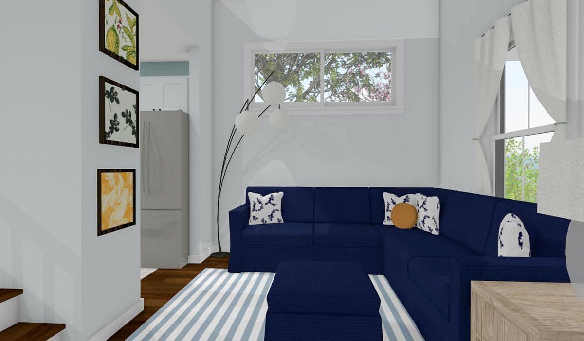 Plan 430821SNG: 650 Square Foot Cottage with Upstairs Loft - Image #4 - Cabin, Cottage, Country, Farmhouse, New American, Vacation