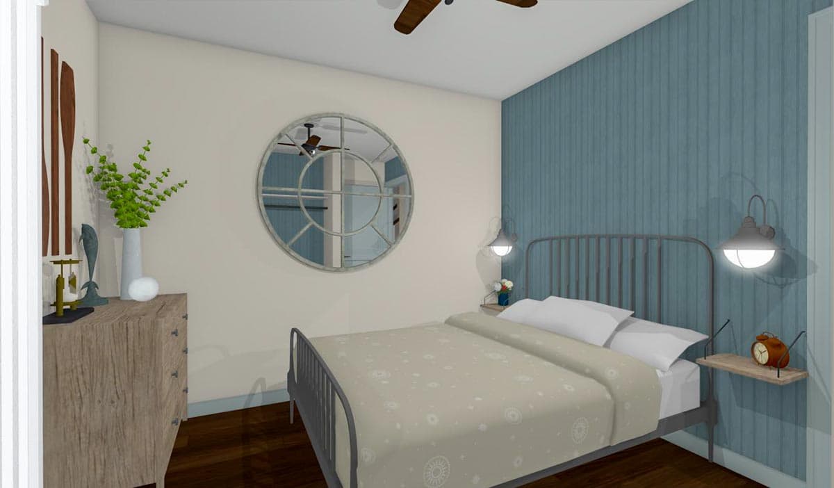 Plan 430821SNG: 650 Square Foot Cottage with Upstairs Loft - Image #8 - Cabin, Cottage, Country, Farmhouse, New American, Vacation