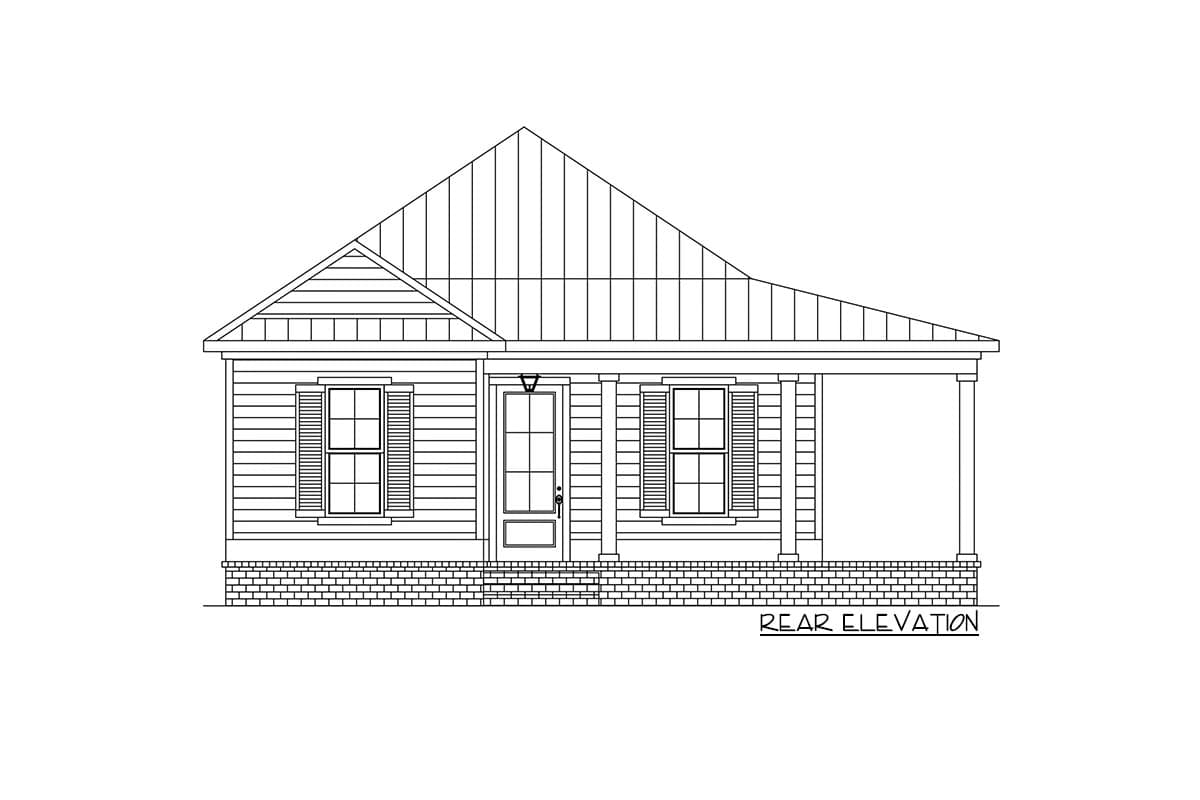 Plan 521023TTL: Exclusive Southern Cottage with Rear Garage - Image #13 - Cottage, Country, Southern, Traditional, Vacation