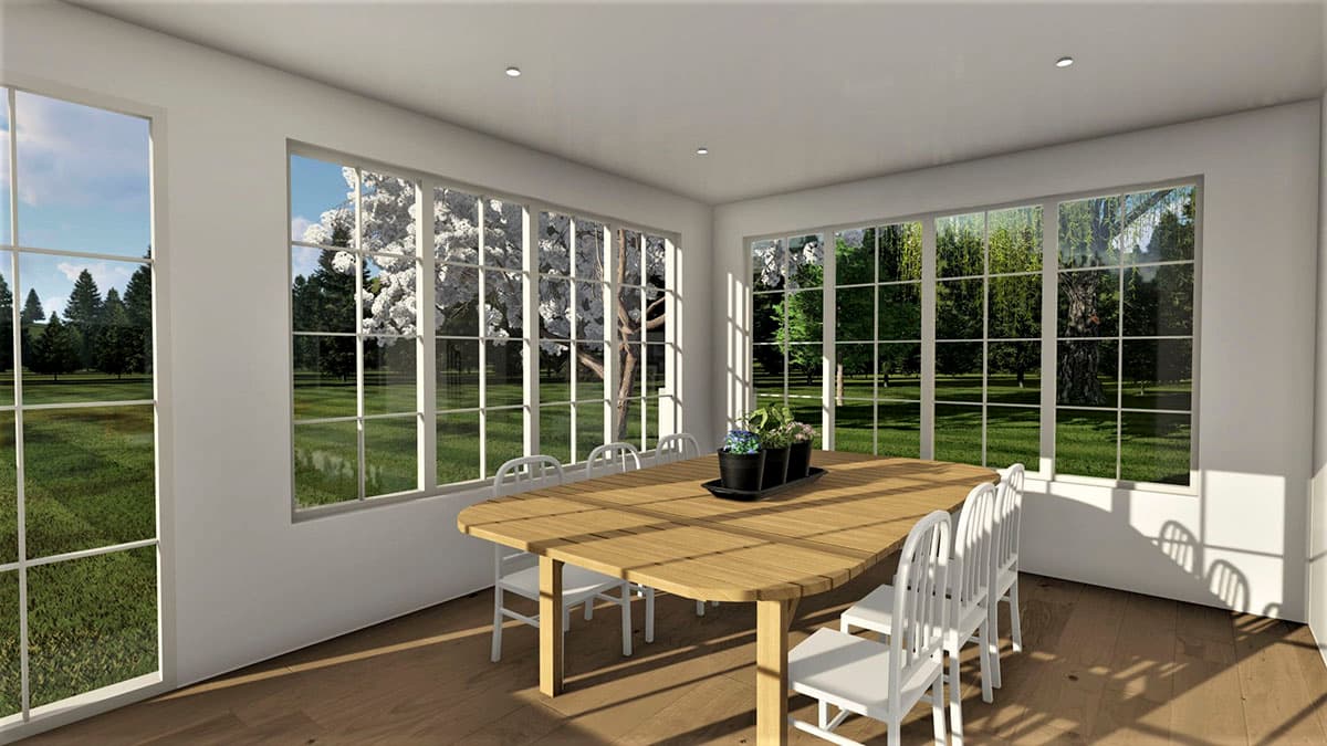 Plan 490054NAH: 4 Bed Transitional House Plan with Upstairs Master Suite with Fireplace - Image #9 - European, Traditional, Transitional