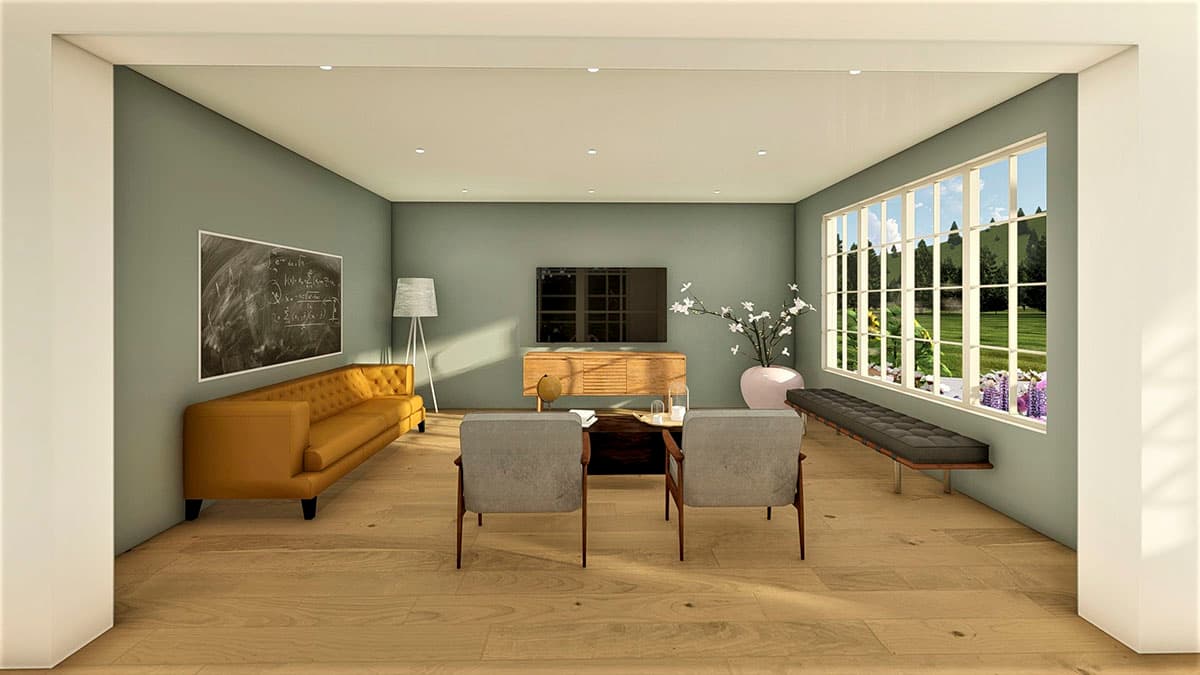 Plan 490054NAH: 4 Bed Transitional House Plan with Upstairs Master Suite with Fireplace - Image #17 - European, Traditional, Transitional