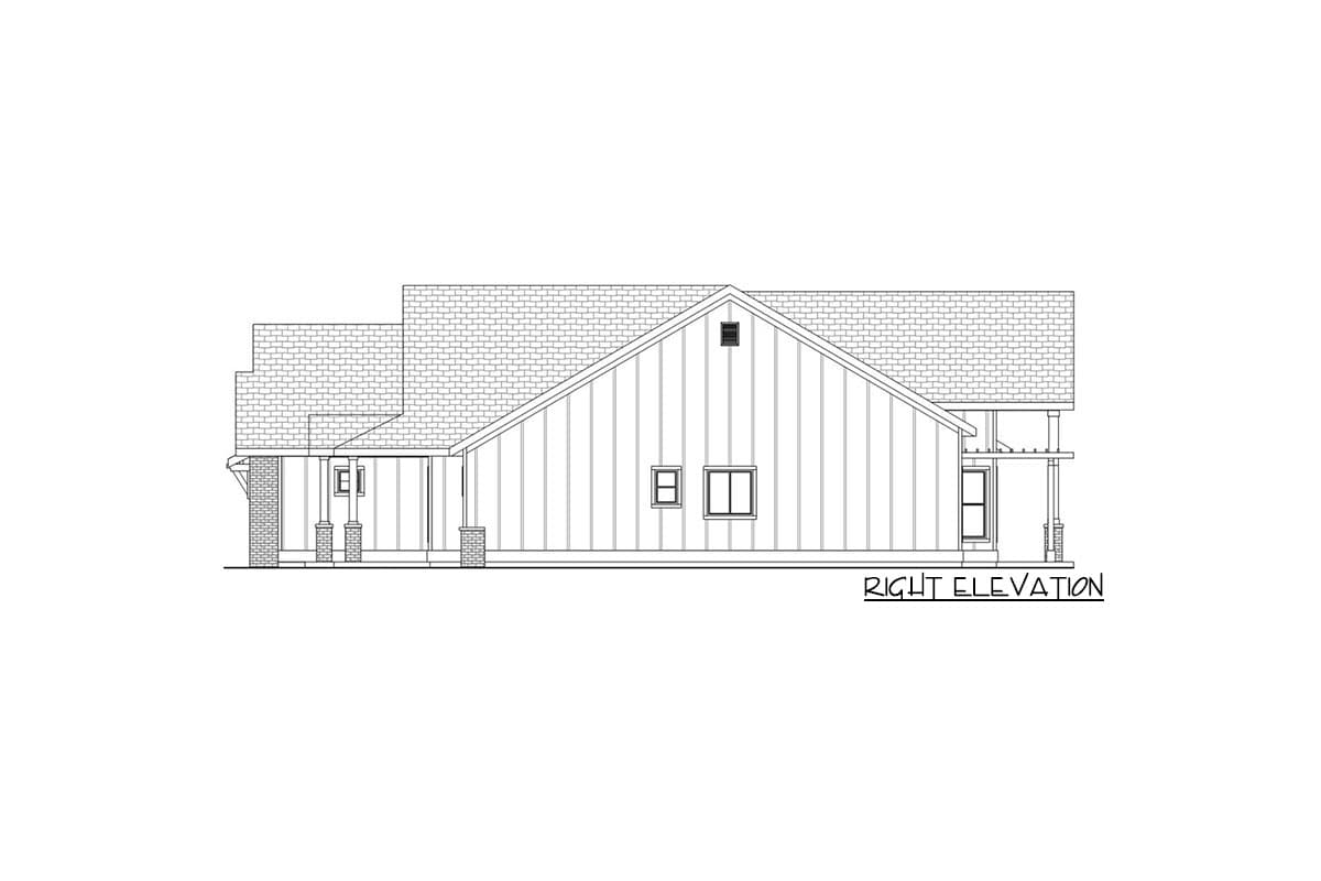 Plan 580029DFT: Transitional Ranch Plan with 4-Car Garage and Dog Run - Image #5 - Craftsman, New American, Ranch