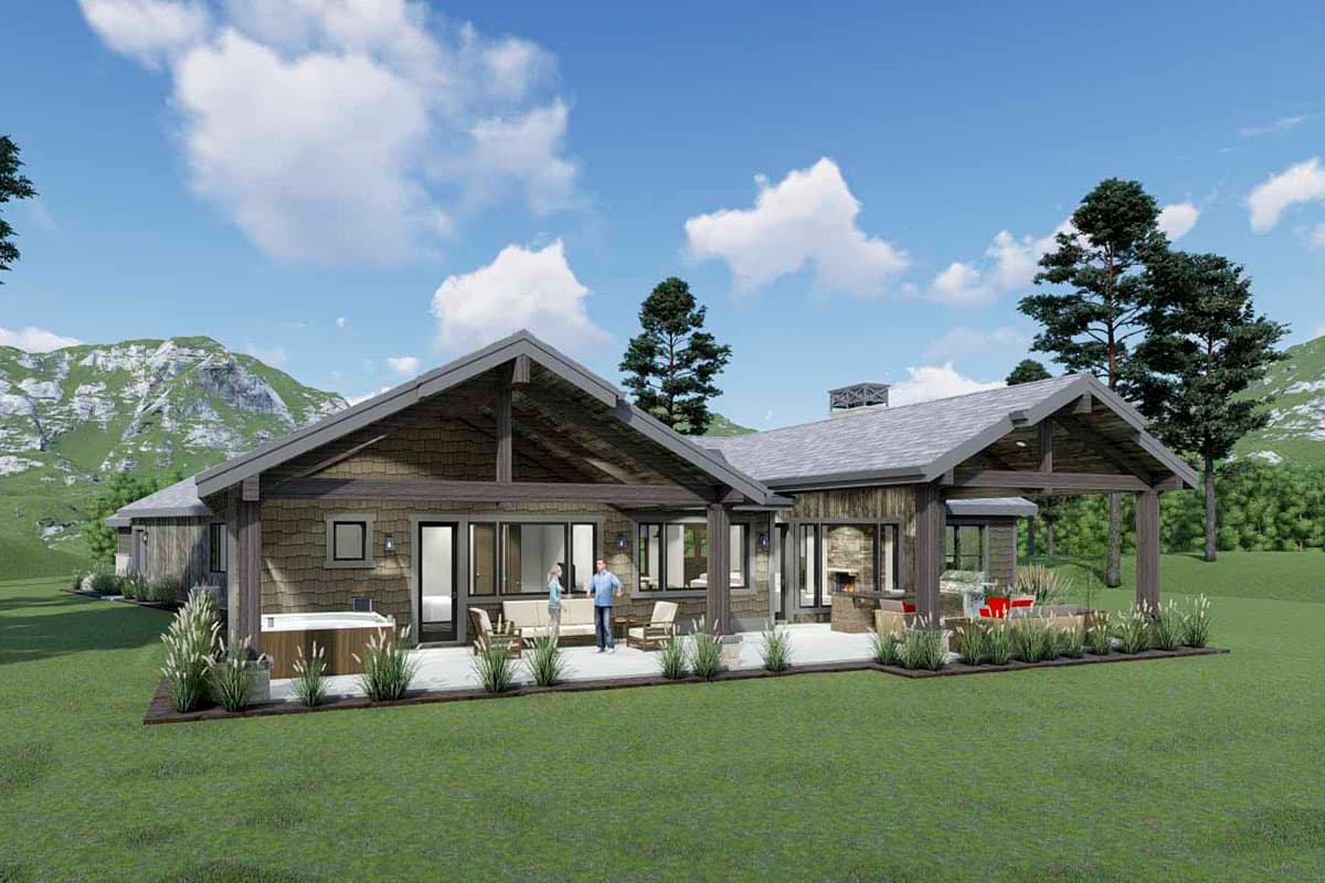 Plan 64530SC: Rugged 3-Bed House Plan Under 2600 Square Feet - Image #7 - Craftsman, Mountain, Prairie, Rustic
