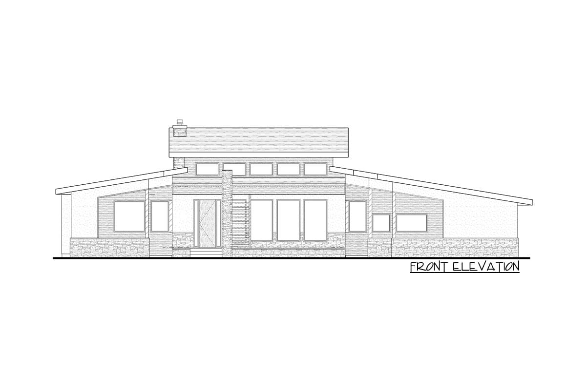 Plan 81730AB: 2800 Sq Ft Mid-Century Modern House Plan with Vaulted Ceilings and 3 Outdoor Spaces - Image #15 - Mid Century Modern, Modern, Mountain, Northwest, Prairie