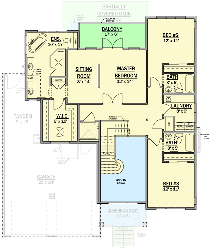 Plan 81732AB: 2900 Square Foot 3-Bed Craftsman Home Plan with Lower Level Expansion - Floor Plan - 2nd Floor - Craftsman, New American, Northwest, Shingle