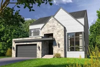 Transitional 2-Story House Plan under 1,700 Square Feet of Living Space 
