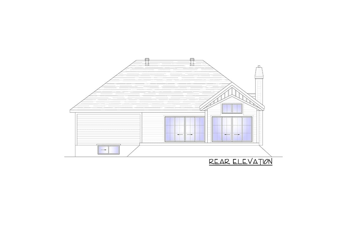 Plan 90342PD: One-level 1800 Square Foot Country Home Plan with Large Back Terrace - Image #4 - Country, Craftsman, New American, Ranch, Traditional