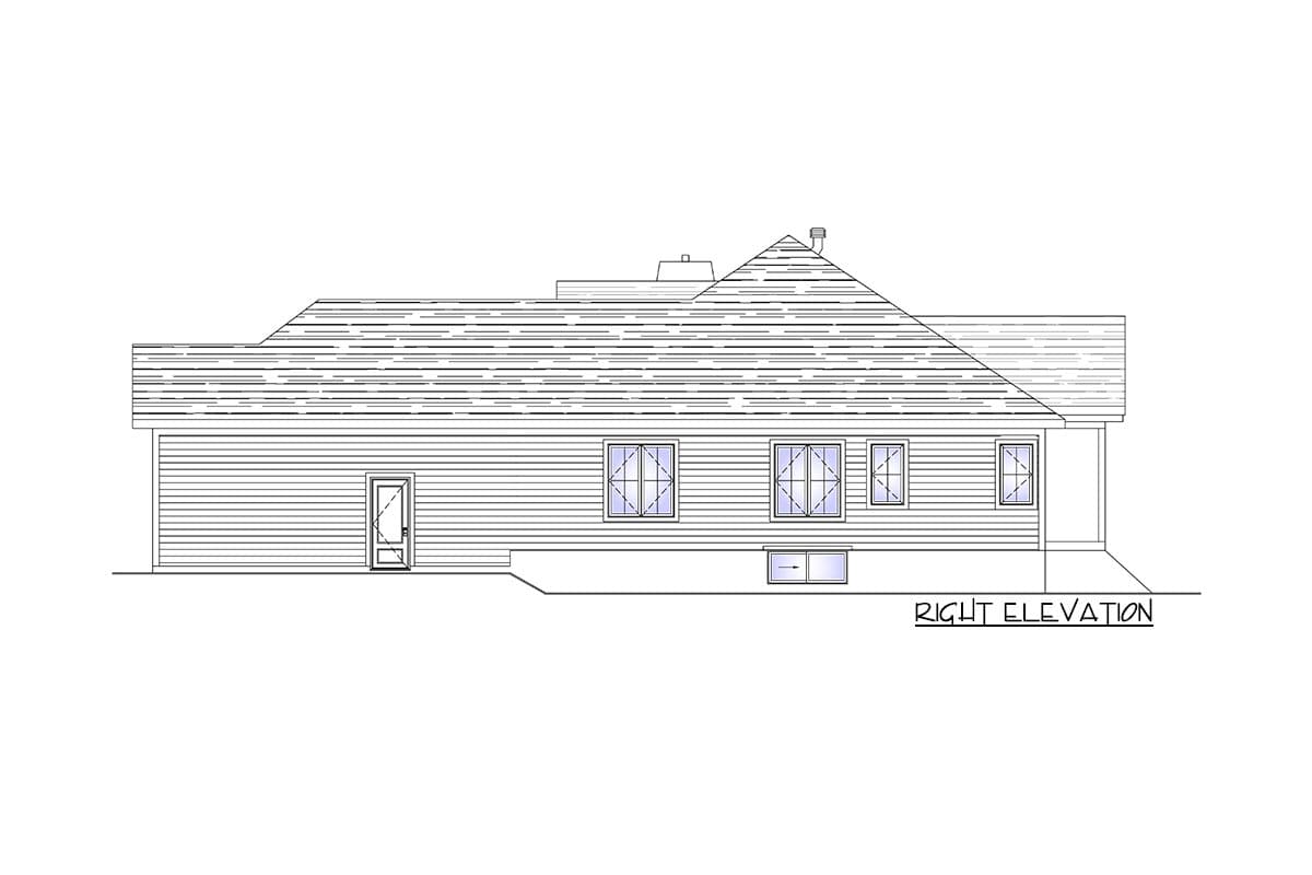 Plan 90342PD: One-level 1800 Square Foot Country Home Plan with Large Back Terrace - Image #5 - Country, Craftsman, New American, Ranch, Traditional