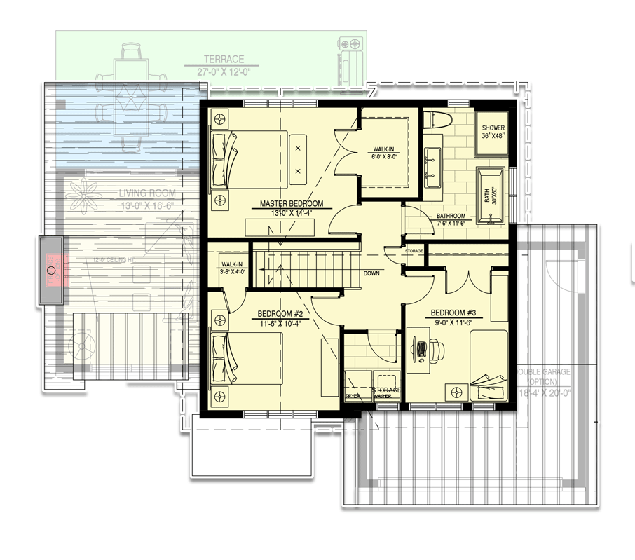 Plan 90343PD: 2-Story Country Craftsman Plan with Terrace and Second-level Bedrooms - Floor Plan - 2nd Floor - Country, Farmhouse, Modern Farmhouse, Northwest, Transitional