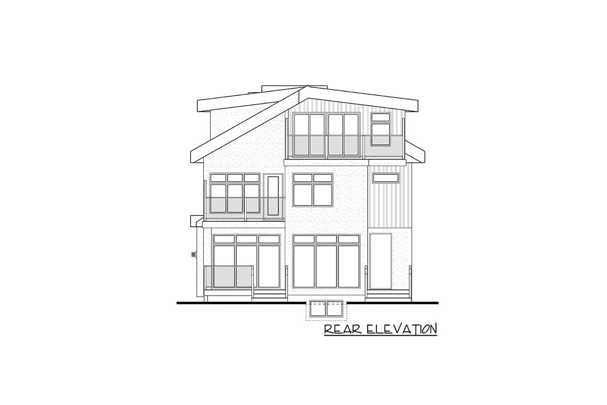 Plan 81733AB: Modern Home Plan with Third Floor Wet Bar and Deck and Lower Level Home Theater - Image #12
