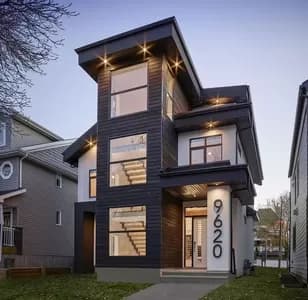 Modern Home Plan with Third Floor Wet Bar and Deck and Lower Level Home Theater