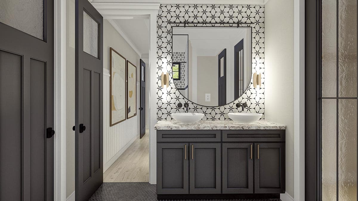 Plan 623138DJ: Modern European-Style Carriage House Plan with 3-Beds Upstairs - Image #25 - Carriage, Cottage, European, Transitional