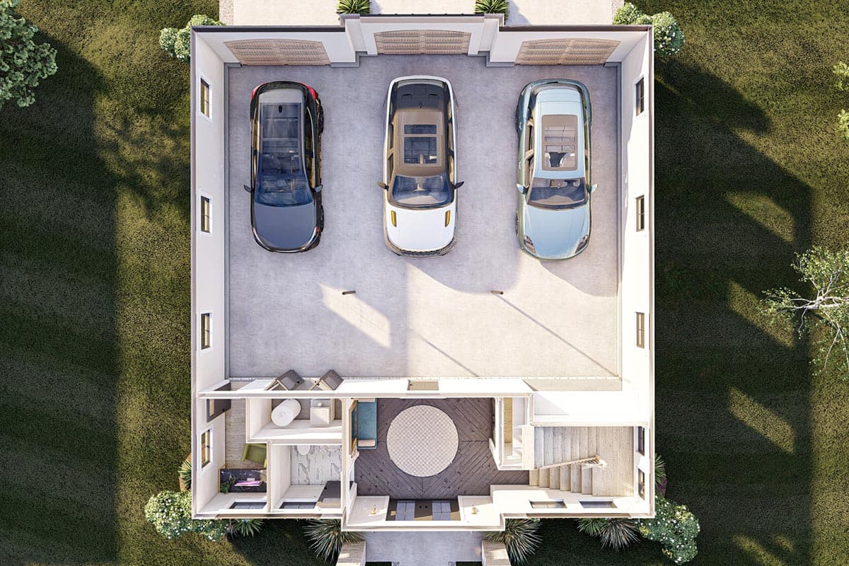 Plan 623138DJ: Modern European-Style Carriage House Plan with 3-Beds Upstairs - Image #26 - Carriage, Cottage, European, Transitional