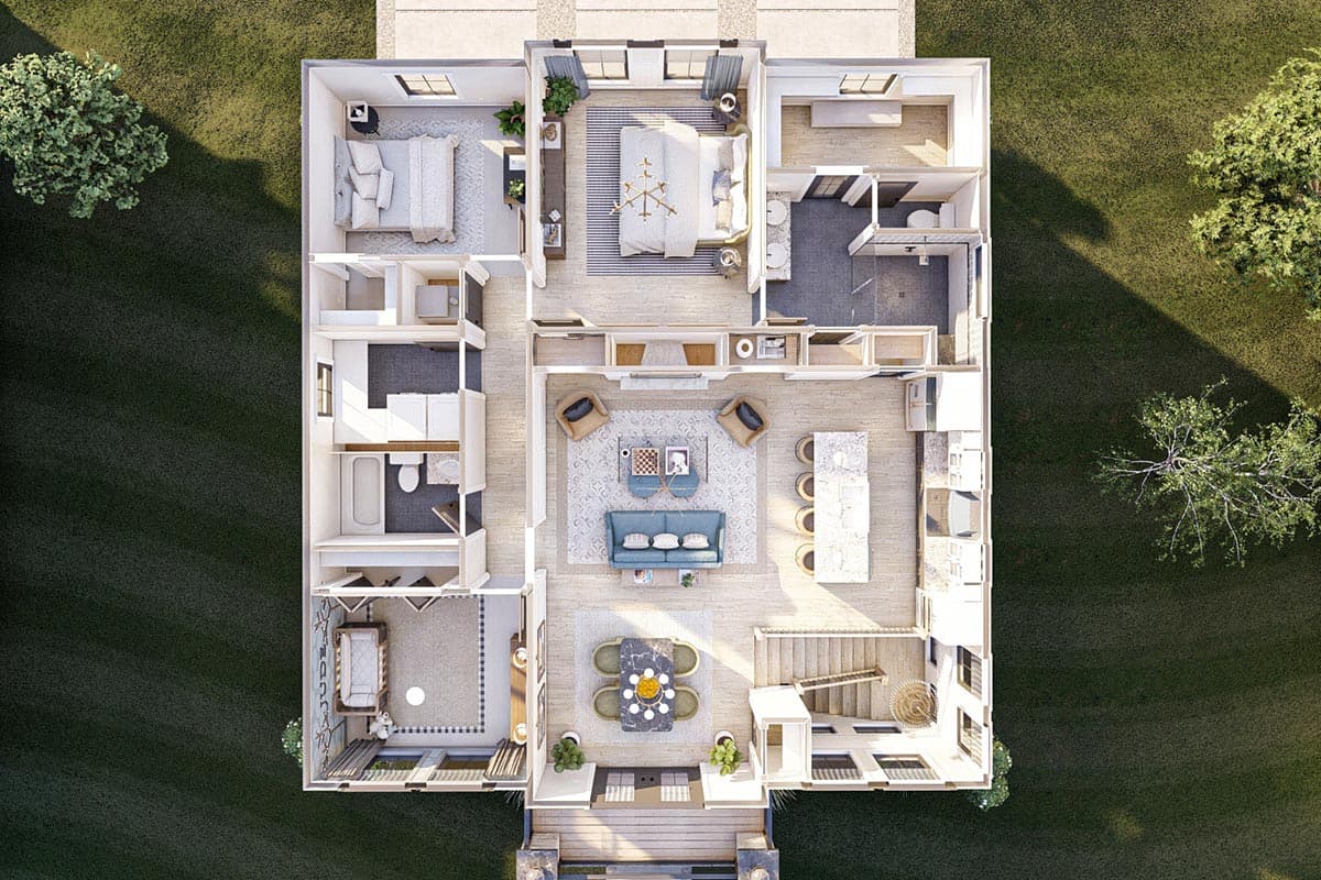 Plan 623138DJ: Modern European-Style Carriage House Plan with 3-Beds Upstairs - Image #27 - Carriage, Cottage, European, Transitional