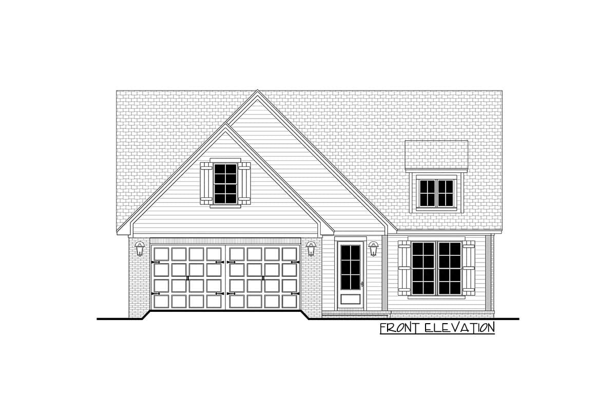 Plan 51924HZ: Flexible Country Farmhouse with Main Level Master and 3-Beds Up - Image #29 - Cape Cod, Cottage, Country, Craftsman, Traditional