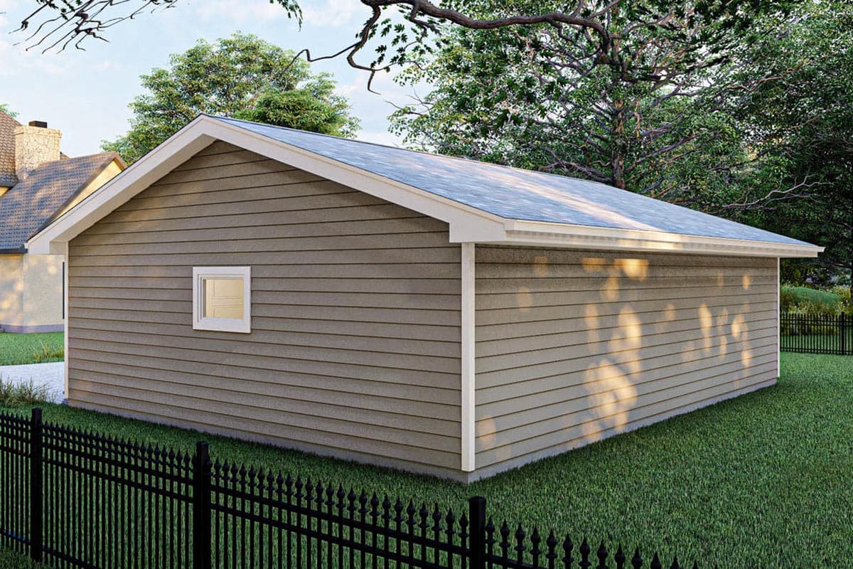 Plan 623140DJ: Oversized 2-Car Garage Plan with a Single Garage Door - Image #4 - Traditional