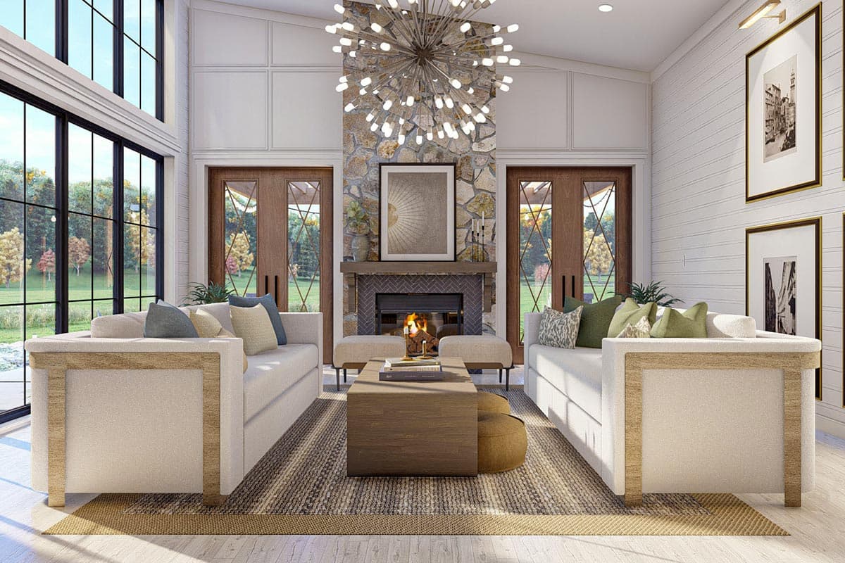 Plan 623142DJ: 2-Bed Barndominium-Style House Plan with Covered Patio and 3-Car Garage - 1575 Sq Ft - Image #11 - Barndominium, Country, Mid Century Modern, Modern, New American