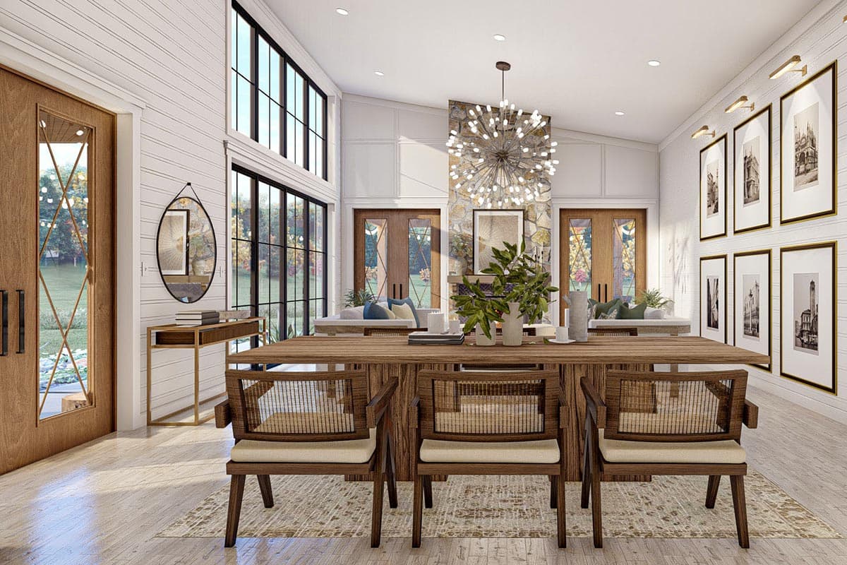 Plan 623142DJ: 2-Bed Barndominium-Style House Plan with Covered Patio and 3-Car Garage - 1575 Sq Ft - Image #12 - Barndominium, Country, Mid Century Modern, Modern, New American